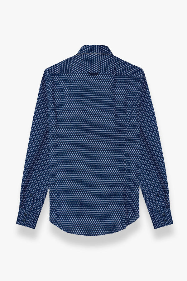 Marco Polo Iconic Poplin Man Shirt Blue Grey