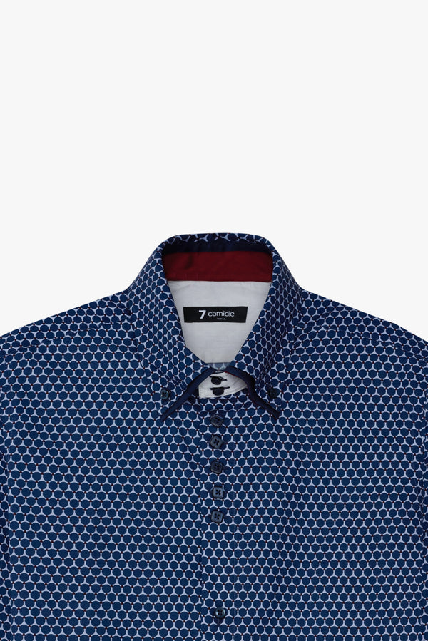 Marco Polo Iconic Poplin Man Shirt Blue Grey