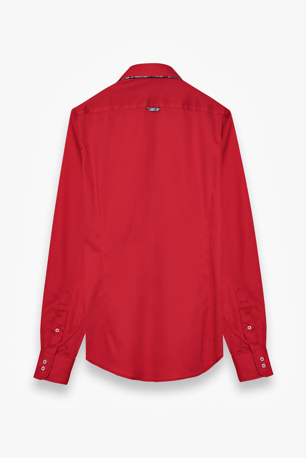 Marco Polo Iconic Satin Man Shirt Red