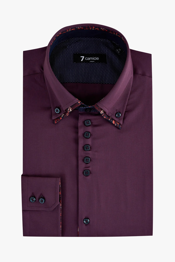 Chemise Homme Marco Polo Iconic Satin Violet