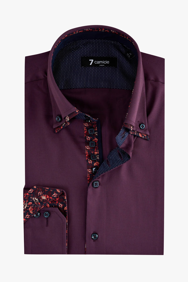 Chemise Homme Marco Polo Iconic Satin Violet