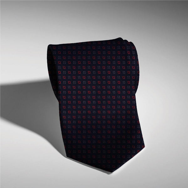 Herren Krawatte Seide Blau Rot