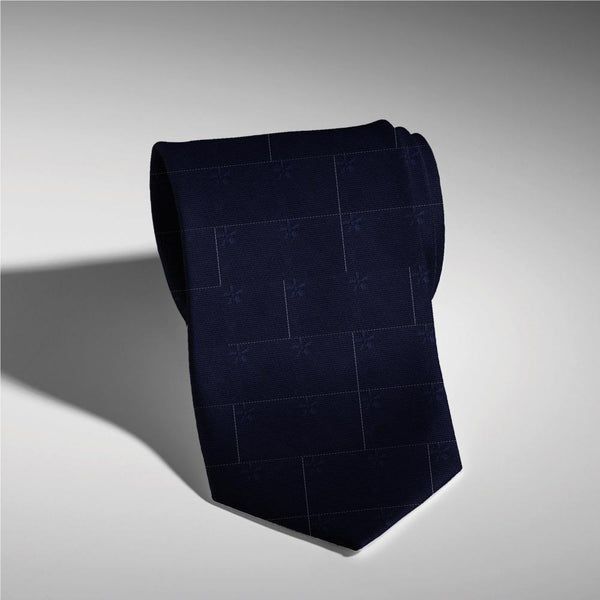 Silk Man Tie Blue Printed