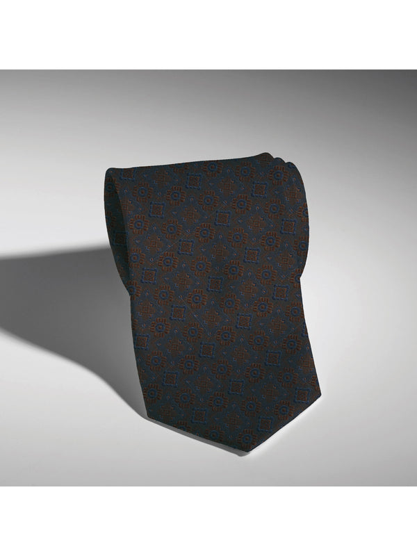 Silk Man Tie Orange Blue