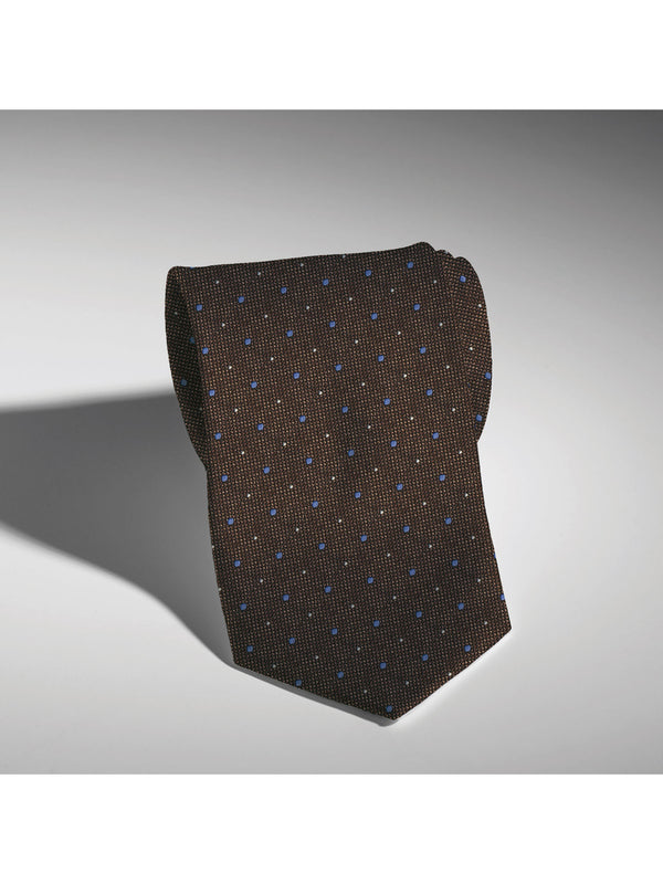 Silk Man Tie Brown imprimé