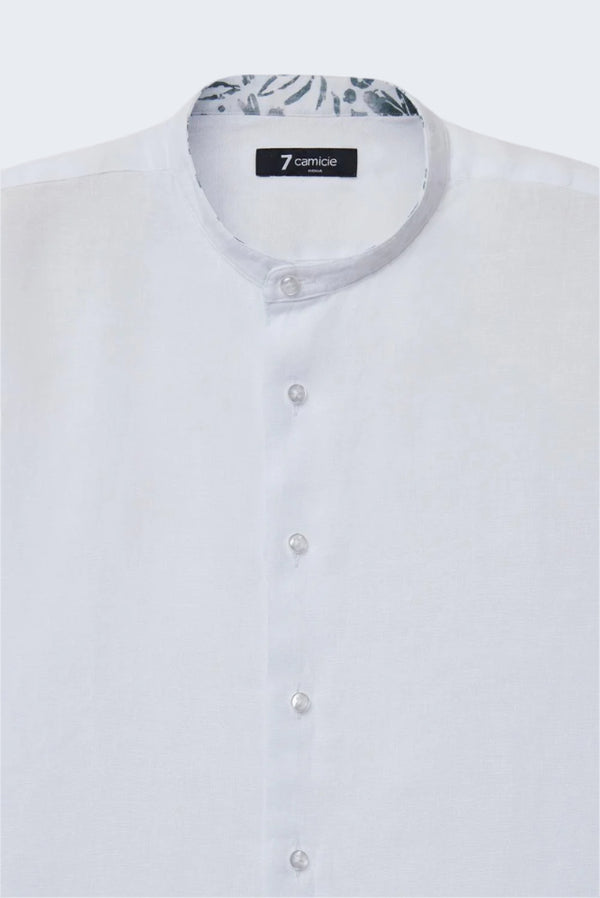 Camisa Hombre Caravaggio Sport Lino Blanco