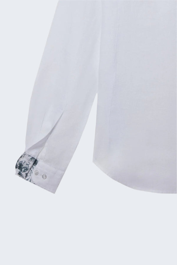 Camisa Hombre Caravaggio Sport Lino Blanco