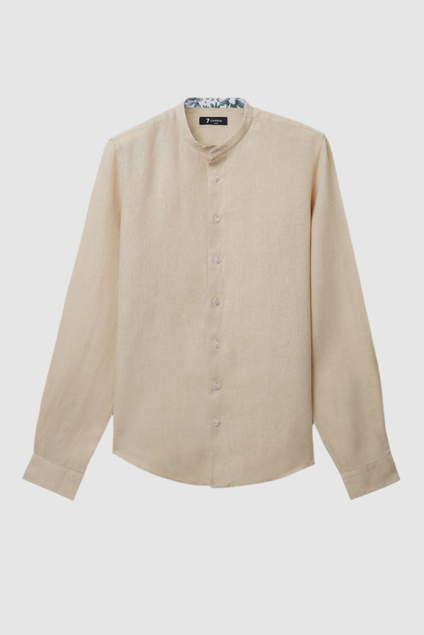 Camisa Hombre Caravaggio Sport Lino Beige