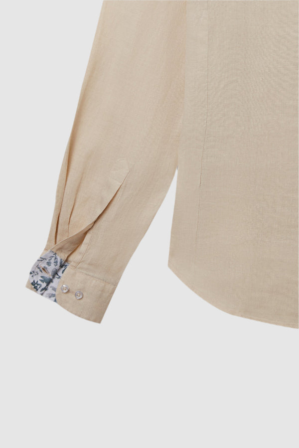 Camisa Hombre Caravaggio Sport Lino Beige