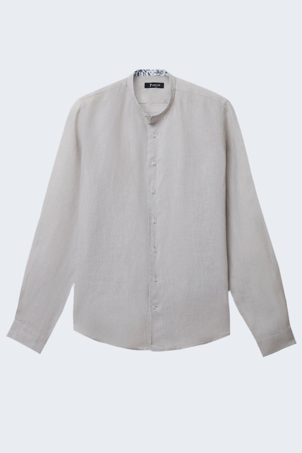 Camisa Hombre Caravaggio Sport Lino Gris