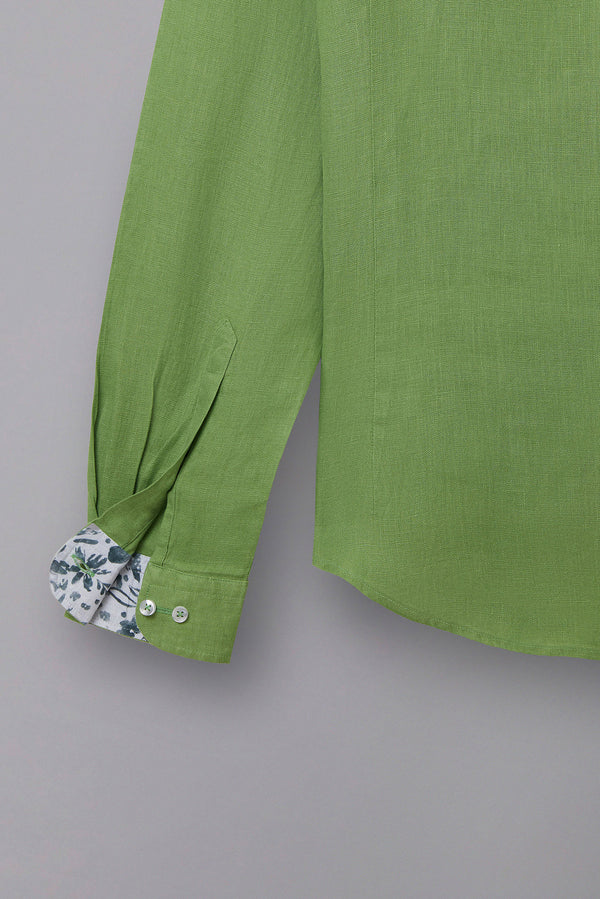 Caravaggio Sport Linen Man Shirt Green