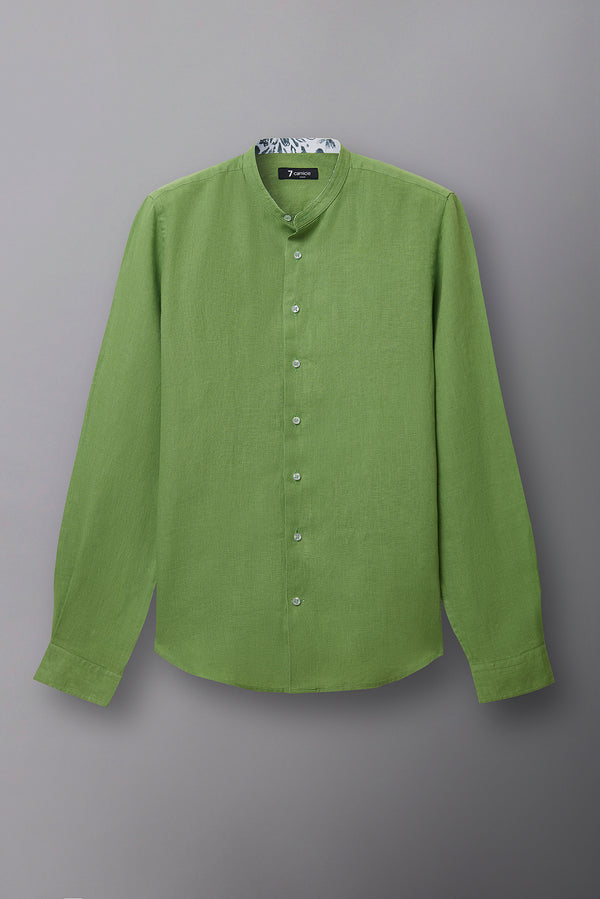 Caravaggio Sport Linen Man Shirt Green