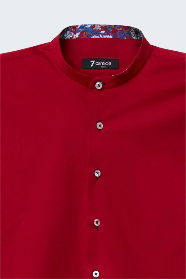 Camicia Uomo Caravaggio Sport Popelin Stretch Rosso
