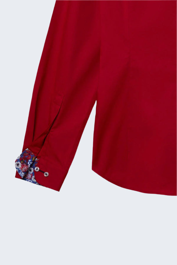 Camicia Uomo Caravaggio Sport Popelin Stretch Rosso