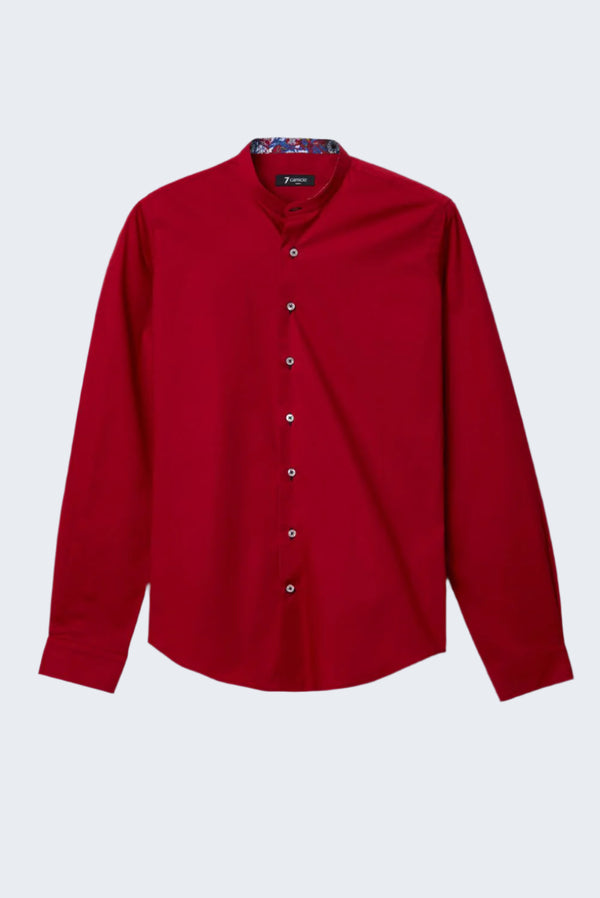 Camicia Uomo Caravaggio Sport Popelin Stretch Rosso