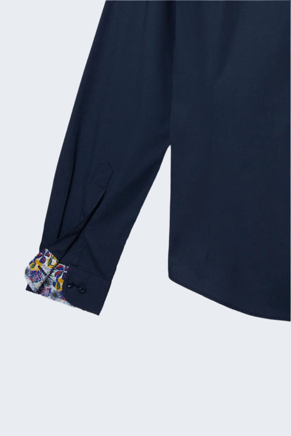 Camicia Uomo Caravaggio Sport Popelin Stretch Blu