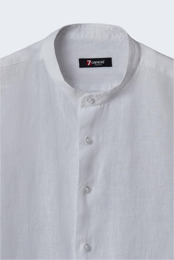 Camicia Uomo Caravaggio Essential Lino Bianco