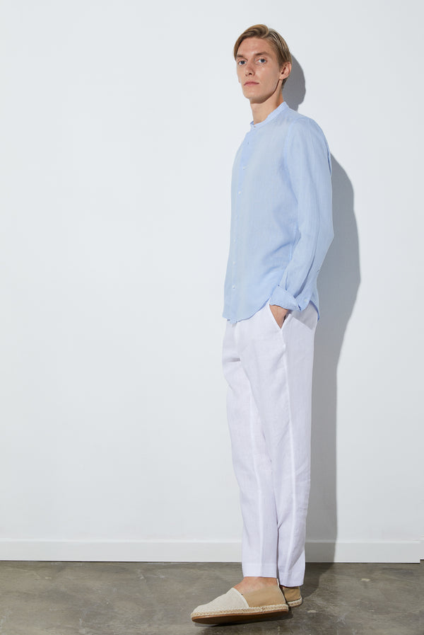 Caravaggio Essentials Linen Man Shirt Light Blue