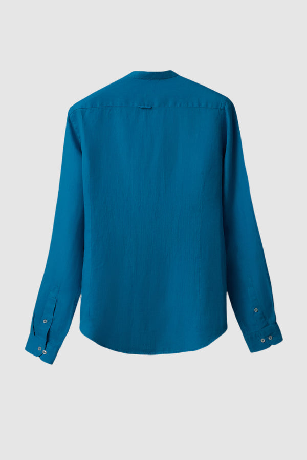 Caravaggio Essential Herren Hemd Leinen Hellblau