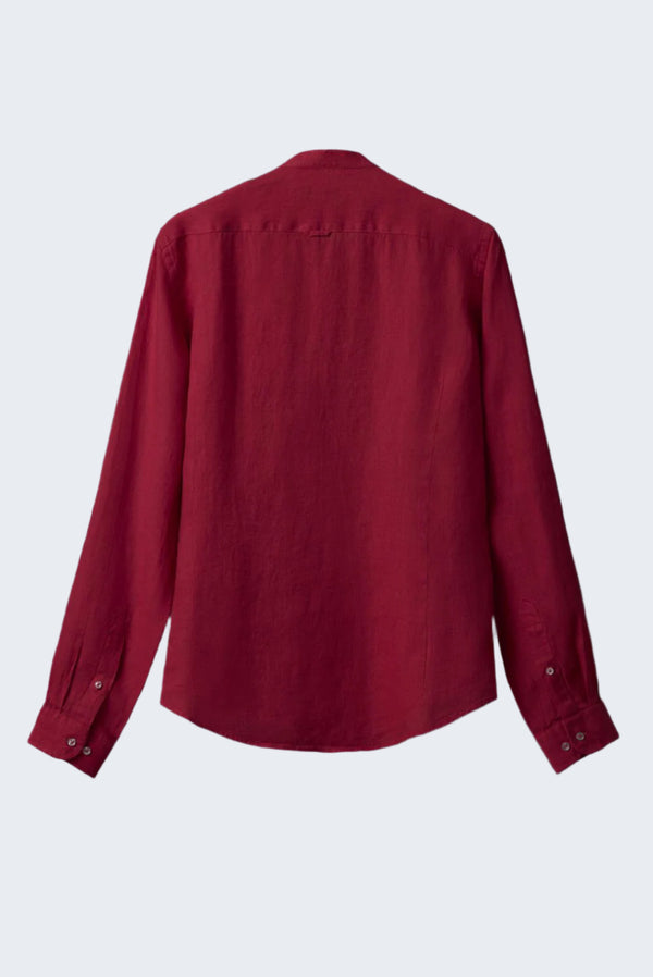 Camisa Hombre Caravaggio Lino Rojo