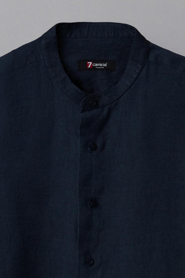 Camicia Uomo Caravaggio Essential Lino Blu