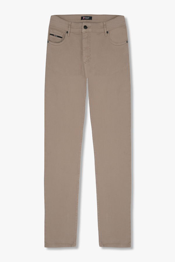 Pantalones Hombre Algodon elástico Beige