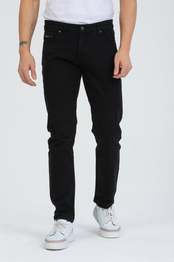 Pantalones Hombre Algodon elástico Negro