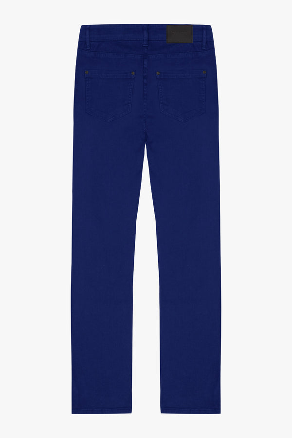 Pantaloni Uomo Cotone elastico Blu