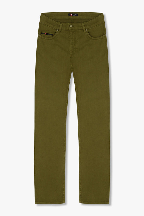 Pantalon Homme Coton extensible Vert