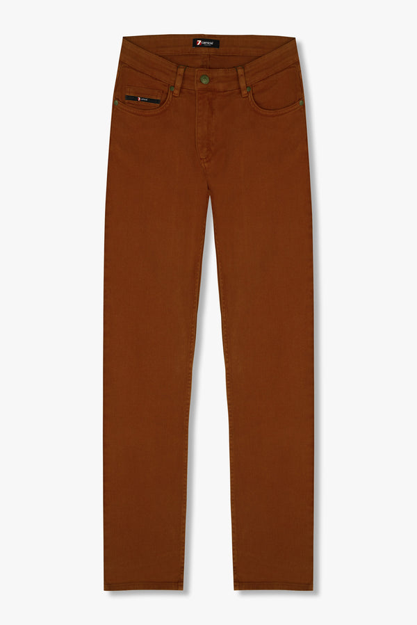 Pantalones Hombre Algodon elástico Naranja
