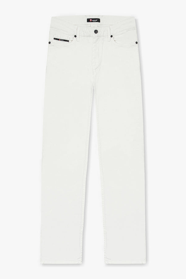 Pantaloni Uomo Cotone elastico Bianco