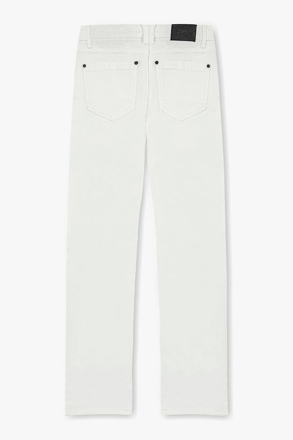 Pantalones Hombre Algodon elástico Blanco