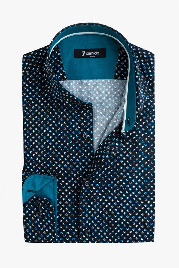 Camicia Uomo Firenze Sport Popelin Blu Celeste