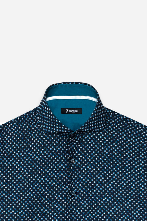 Camicia Uomo Firenze Sport Popelin Blu Celeste