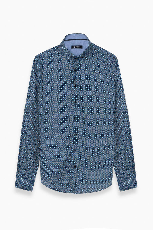 Firenze Sport Poplin Man Shirt Blue Light Blue