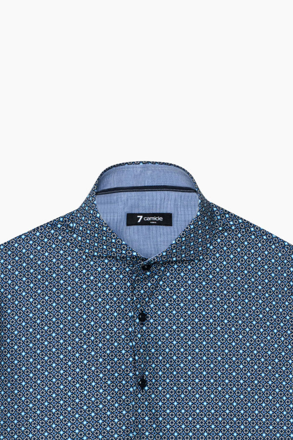 Firenze Sport Poplin Man Shirt Blue Light Blue