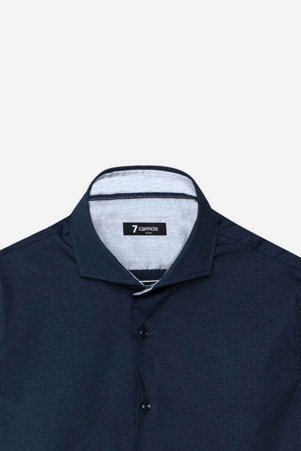 Firenze Sport Poplin Stretch Man Shirt Blue