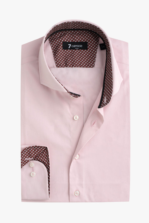Camicia Uomo Firenze Sport Popelin Stretch Rosa