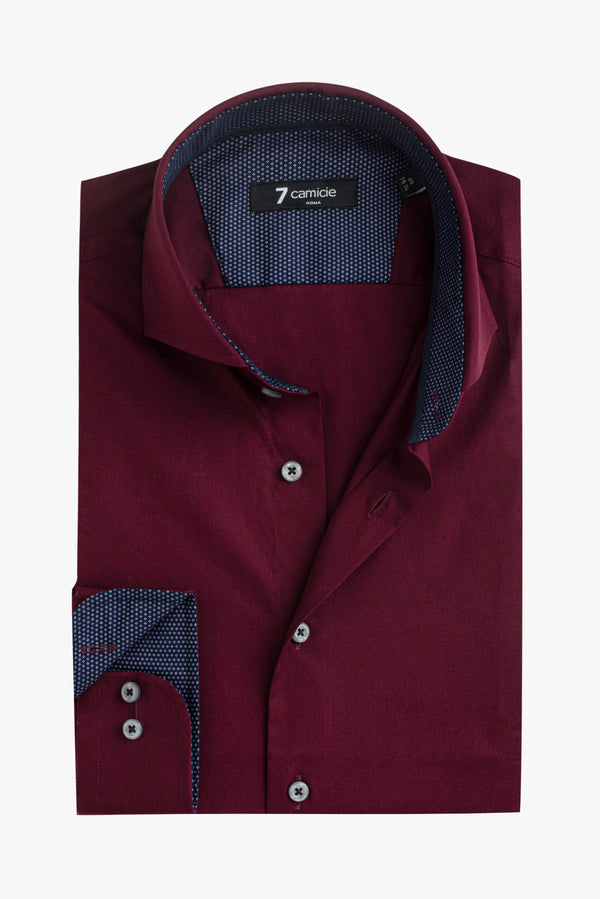 Camicia Uomo Firenze Sport Popelin Stretch Rosso
