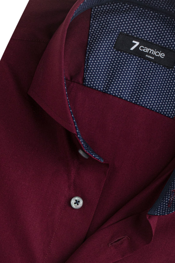 Camicia Uomo Firenze Sport Popelin Stretch Rosso