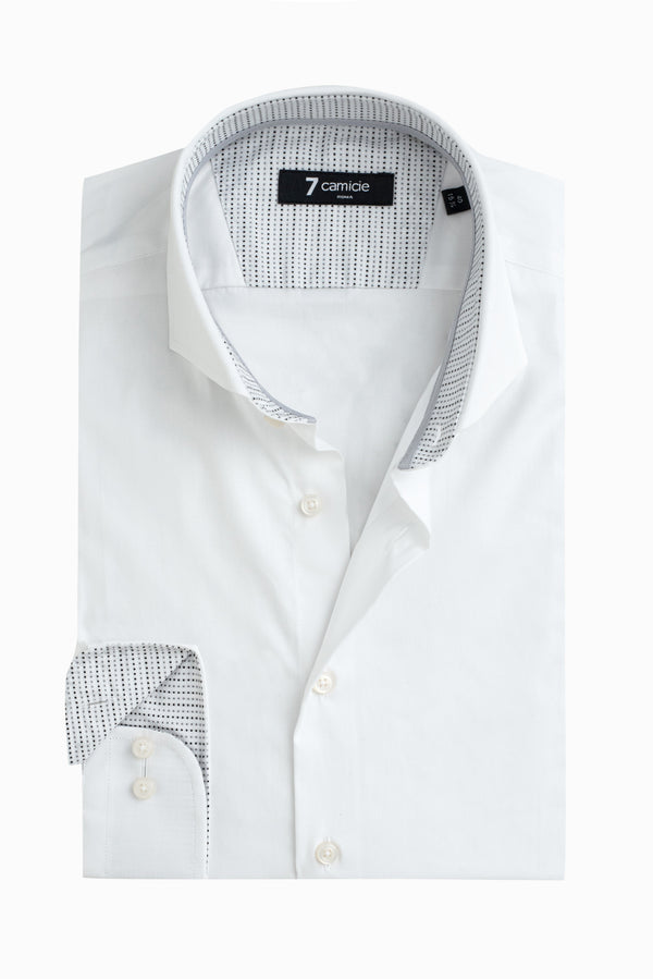 Firenze Sport Poplin Stretch Man Shirt White