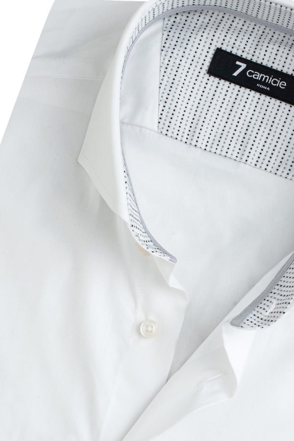 Firenze Sport Poplin Stretch Man Shirt White