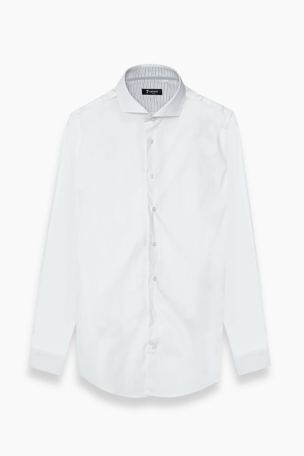 Firenze Sport Poplin Stretch Man Shirt White