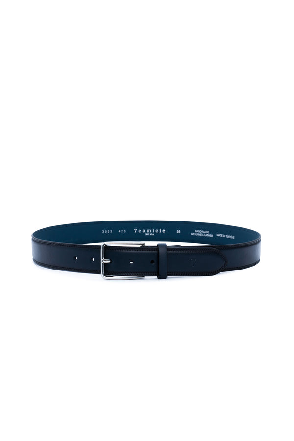 Leather Man Belt Blue