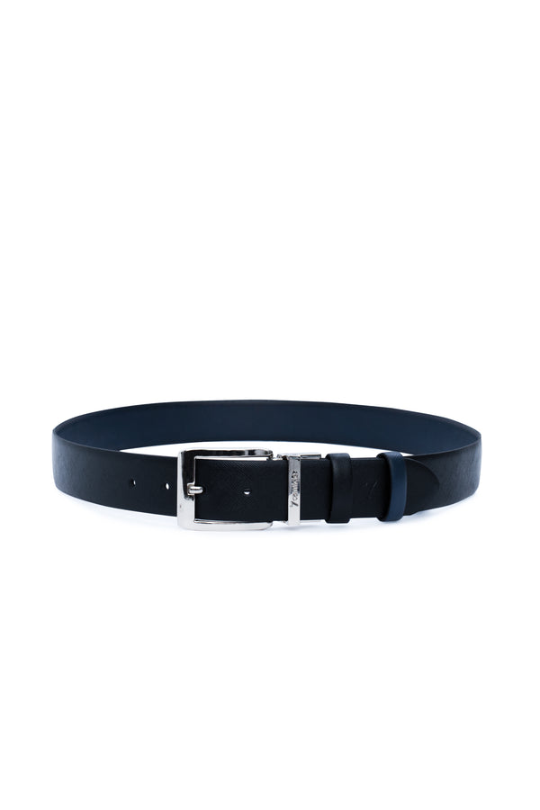 Leather Man Belt Blue Black