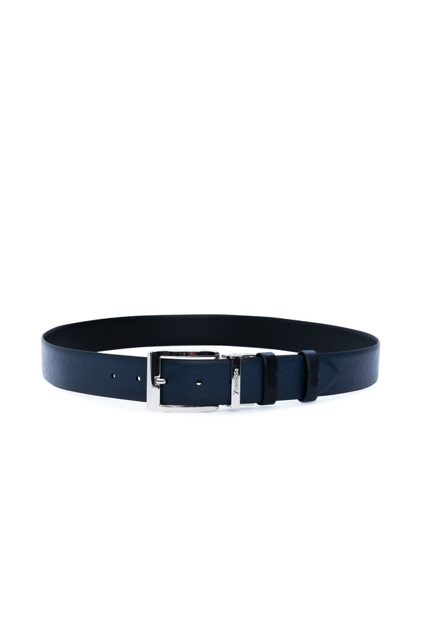 Leather Man Belt Blue Black