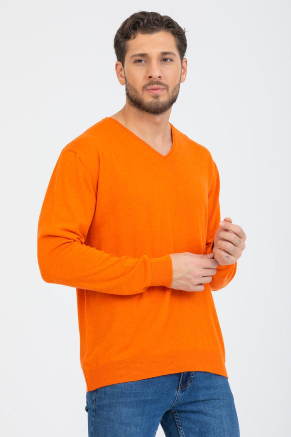 Microfiber Man Sweater Orange