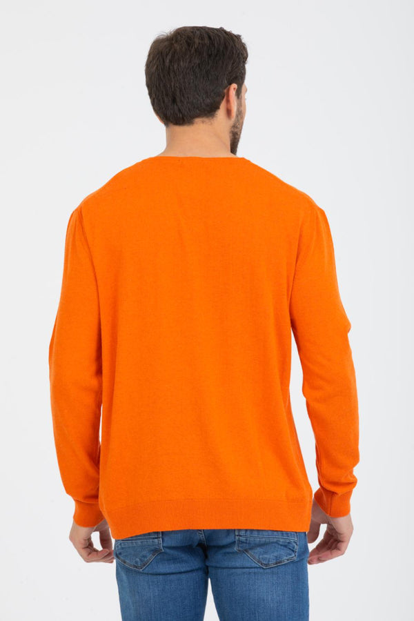 Microfiber Man Sweater Orange