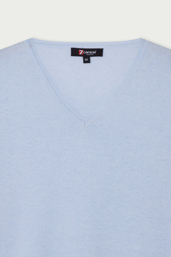 Herren Pullover Mikrofaser Hellblau