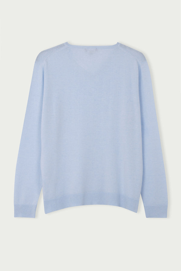 Herren Pullover Mikrofaser Hellblau